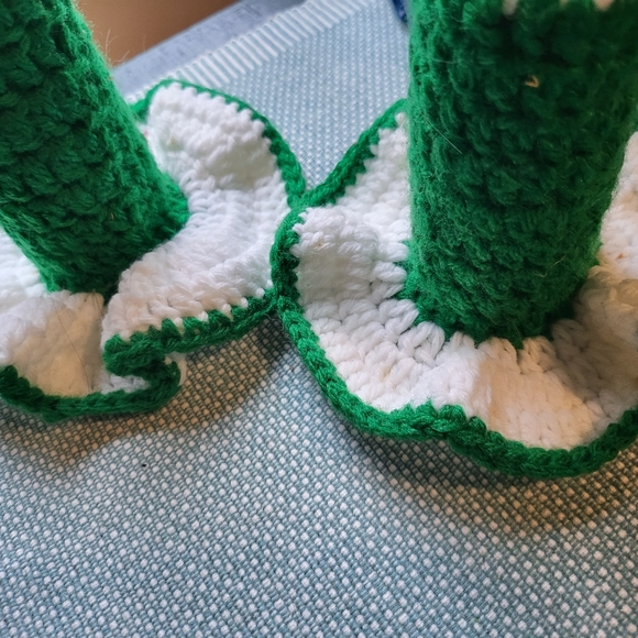 Vtg Crocheted Holiday Candle Sticks - Picture 6 of 6